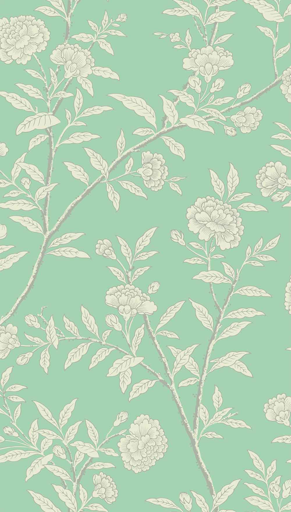 Roseberry Jade Wallpaper