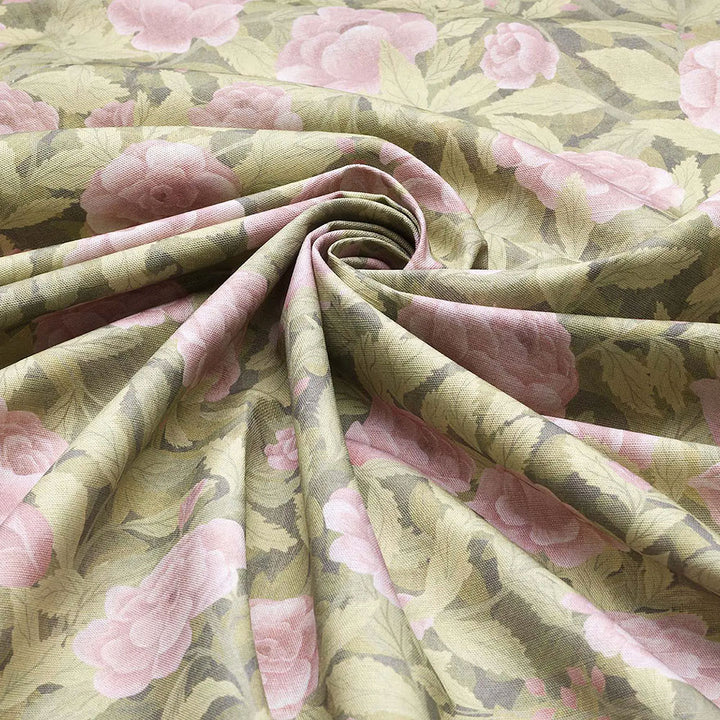 Idylls Roses Line Union Blush Fabric