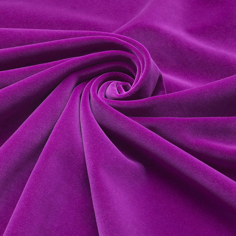 Colour Box Velvet Gardens Fuchsia Fabric