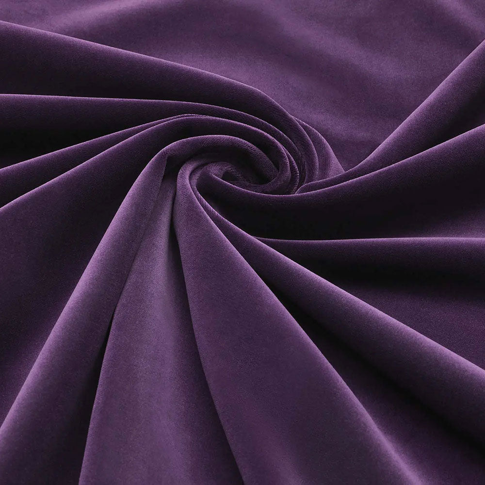 Colour Box Velvet Gardens Aubergine Fabric