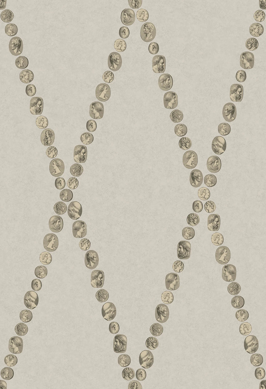 Cole & Son Cammei Wallpaper | Soft Gold on Stone | 123/4019