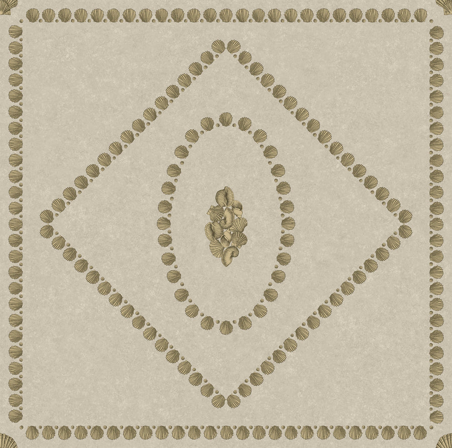 Cole & Son Conchiglie Wallpaper | Gold on Stone | 123/5025