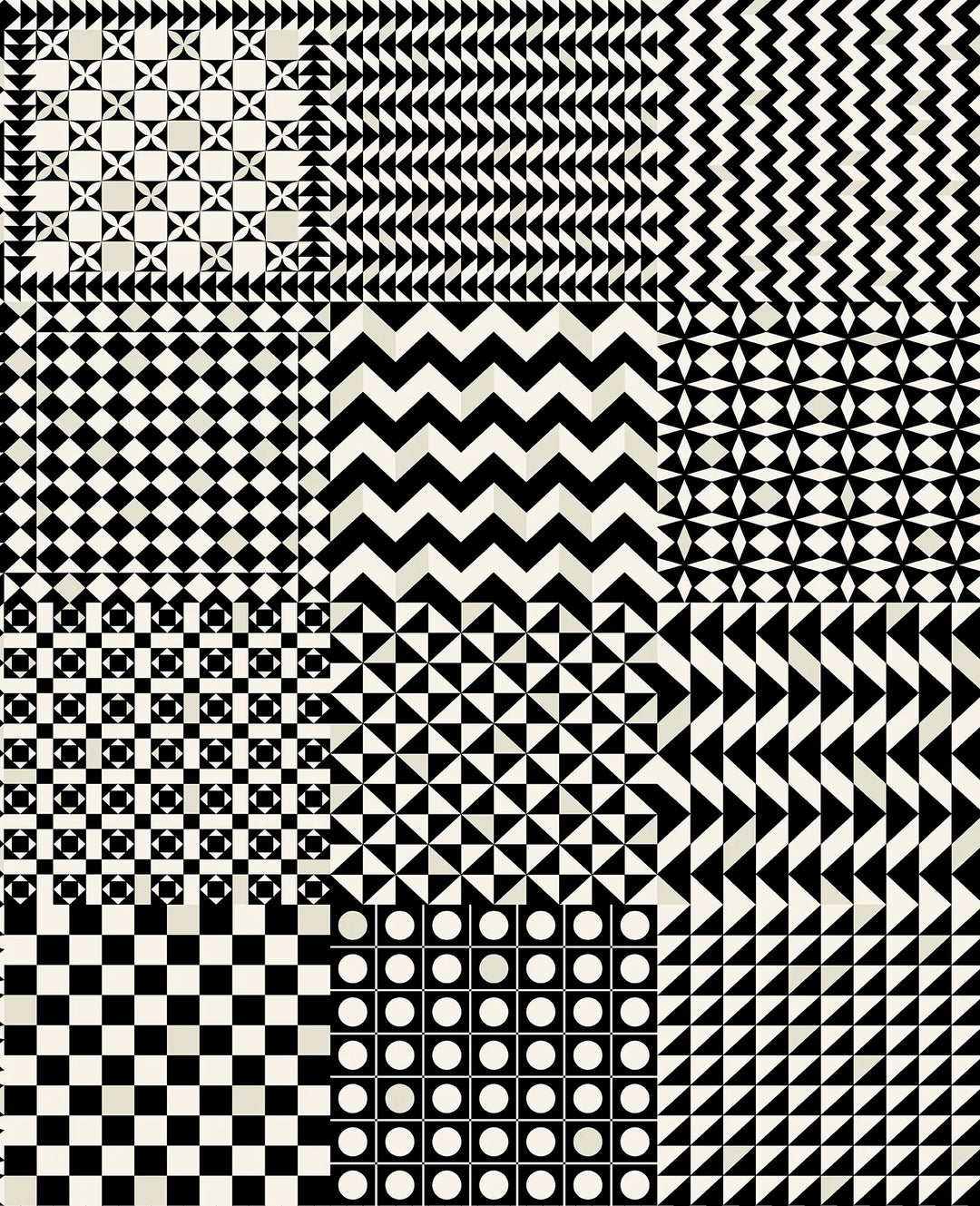 Cole & Son Geometrico Wallpaper | Black & White | 123/7032