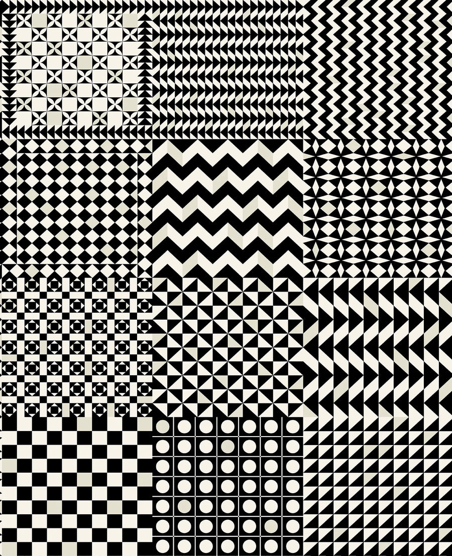 Cole & Son Geometrico Wallpaper | Black & White | 123/7032