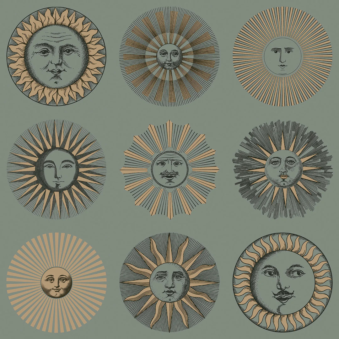 Cole & Son Soli Wallpaper | Sage & Rose Gold | 123/1003