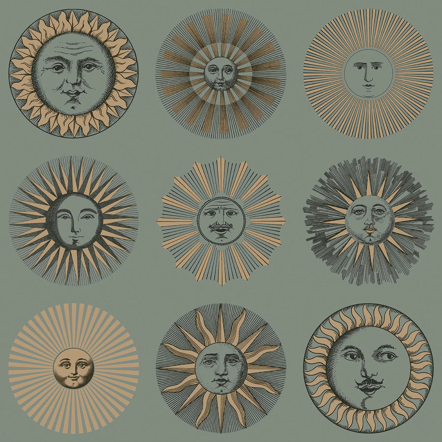 Cole & Son Soli Wallpaper | Sage & Rose Gold | 123/1003