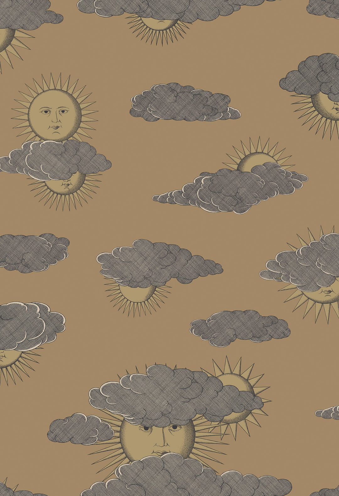 Cole & Son Soli e Nuvole Wallpaper | Gold on Gold | 123/2011