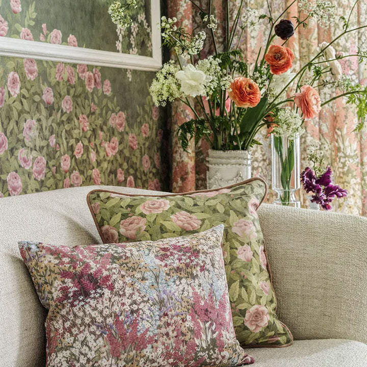 Petite Fleur Linen Union Peach & Blush Fabric