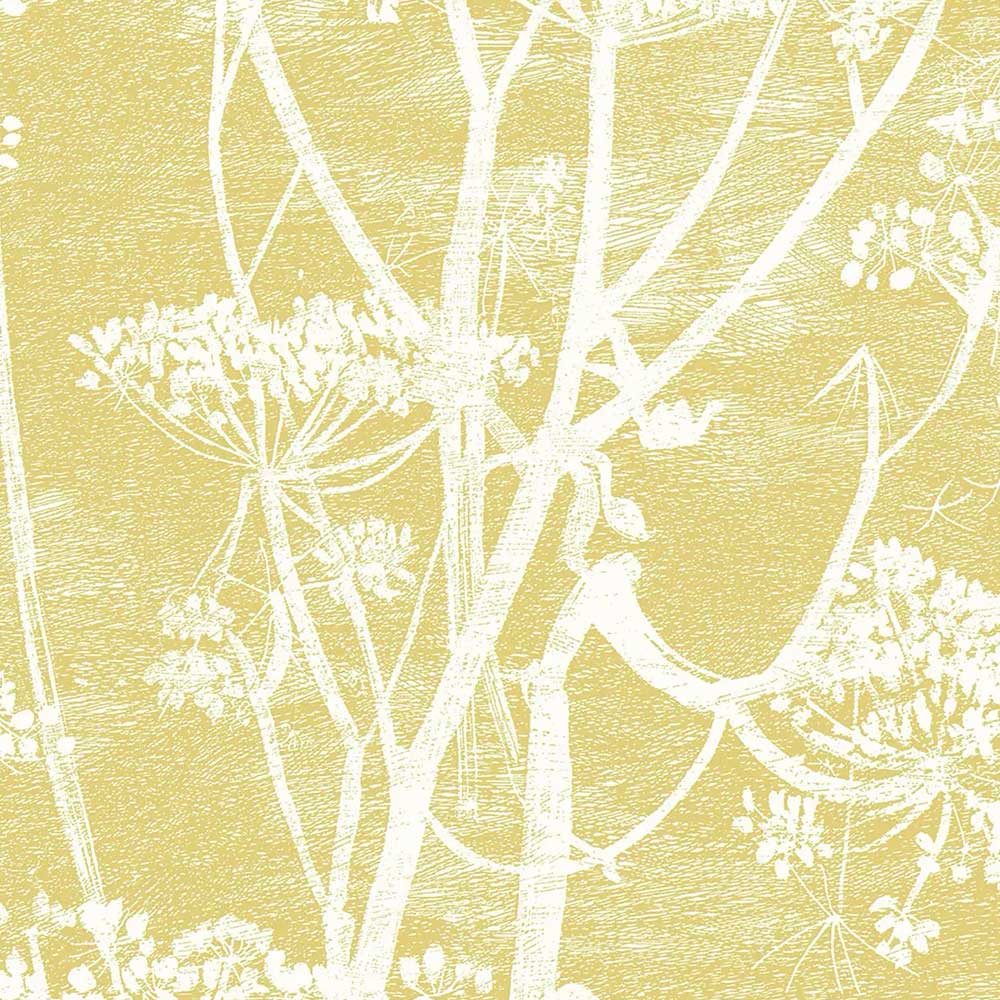 Cole & Son Cow Parsley Linen Fabric | White & Chartreuse | F111/5020
