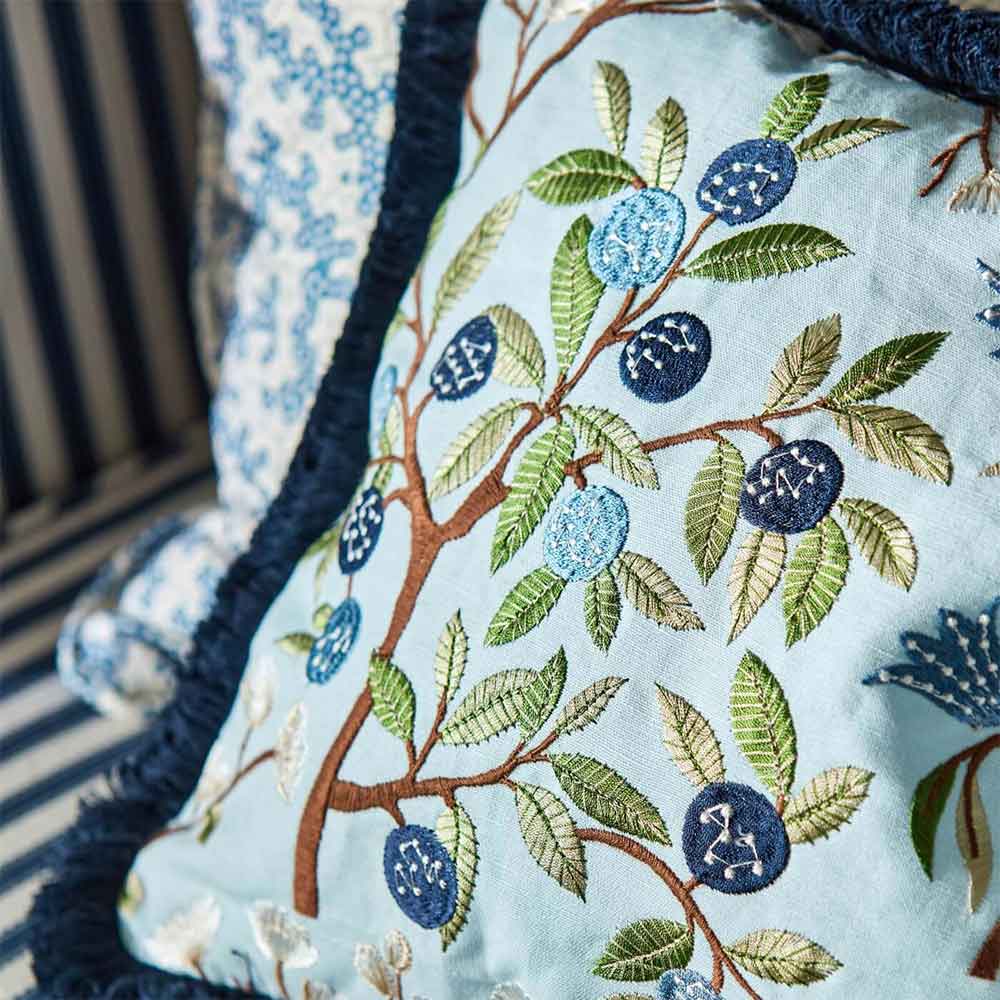 Foraging Dawn Blue Fabric