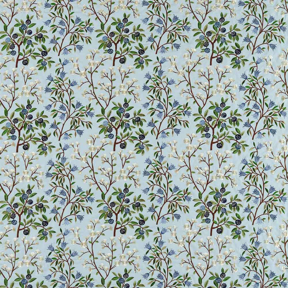 Foraging Dawn Blue Fabric