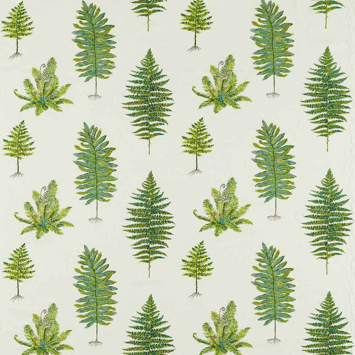 Fernery Embroidery Botanical Green Fabric