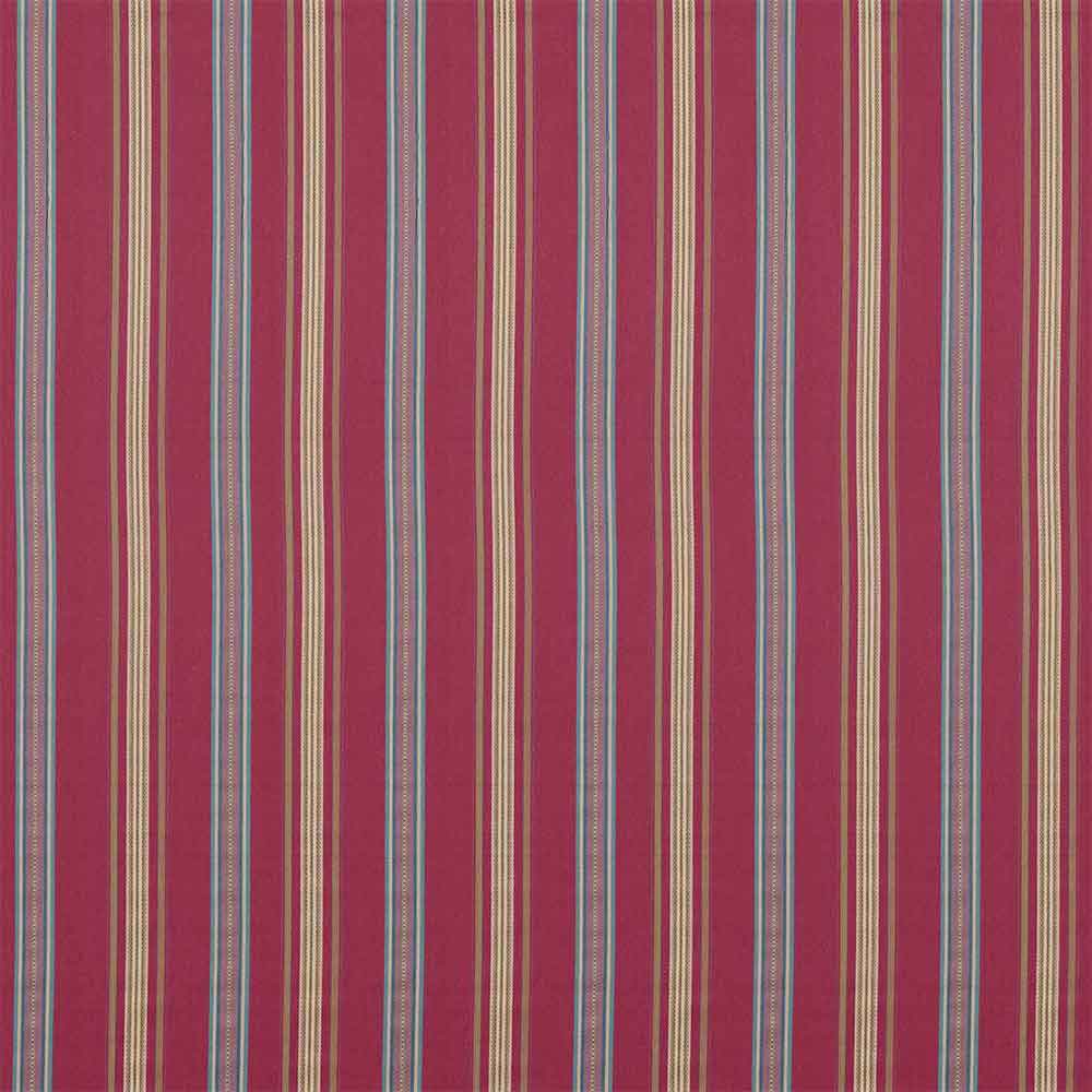 Valley Stripe Mulberry & Blue Fabric