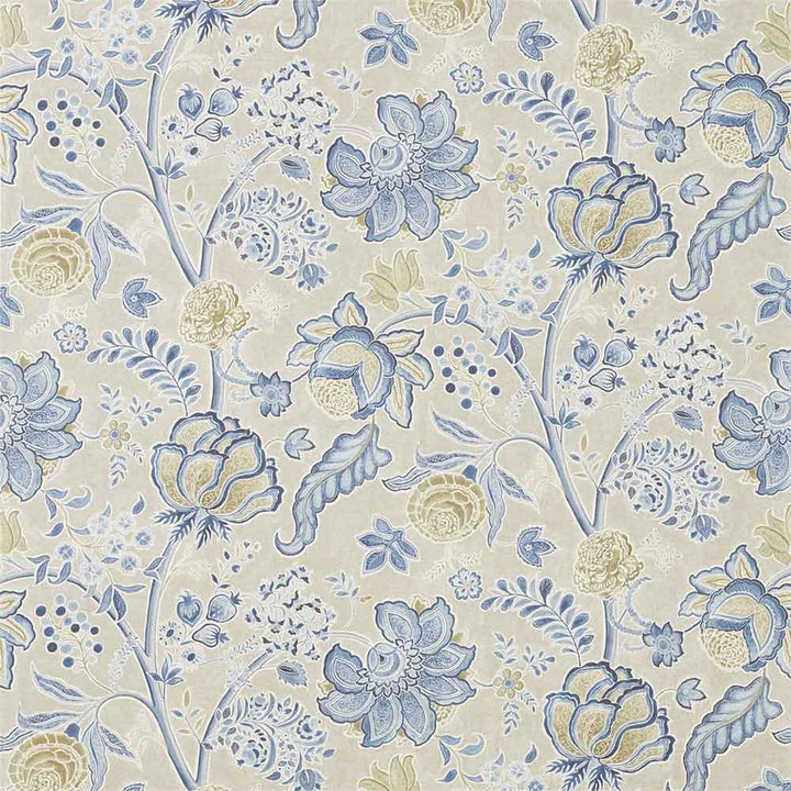 Shalimar China Blue & Linen Fabric