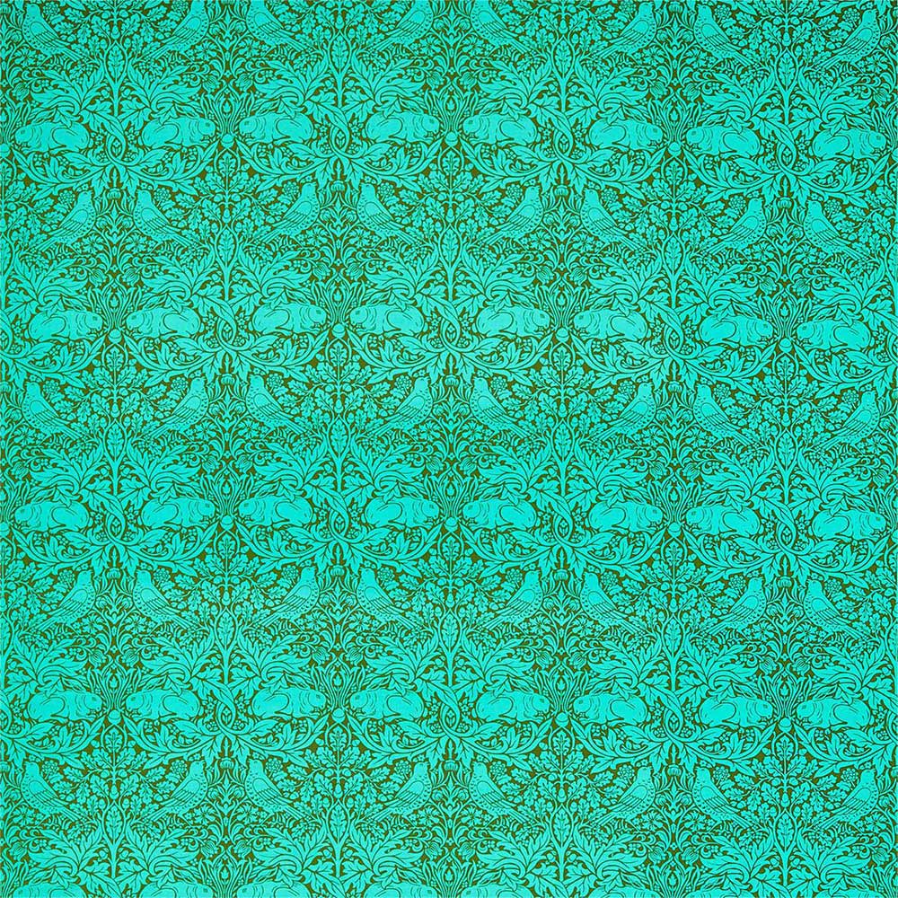 Brer Rabbit Olive & Turquoise Fabric