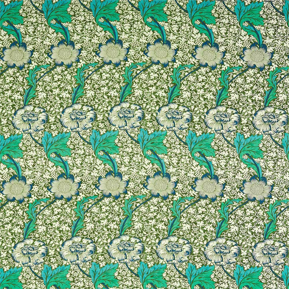 Kennet Olive & Turquoise Fabric