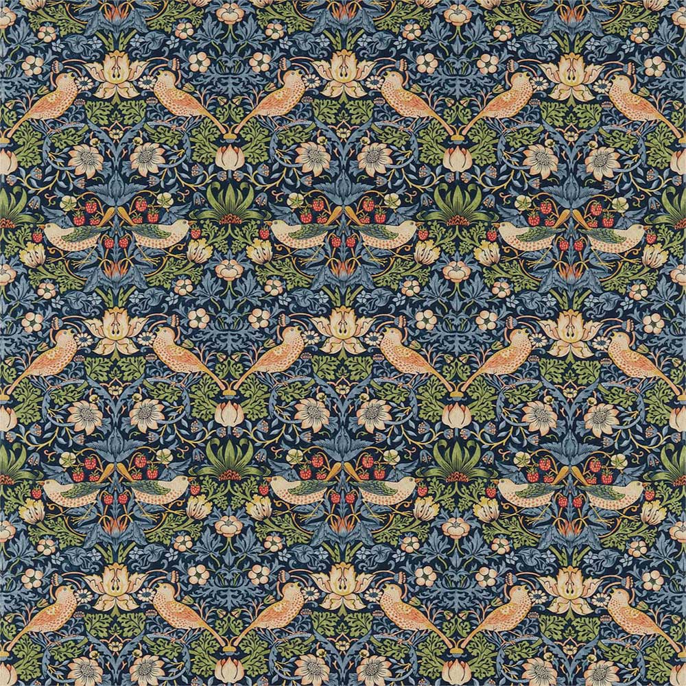 Strawberry Thief Indigo & Mineral Fabric