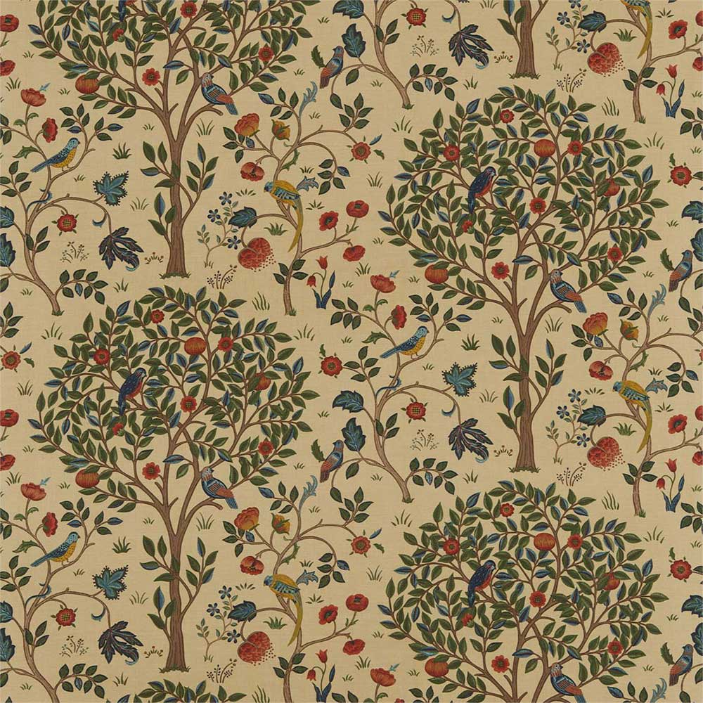 Kelmscott Tree Forest & Gold Fabric