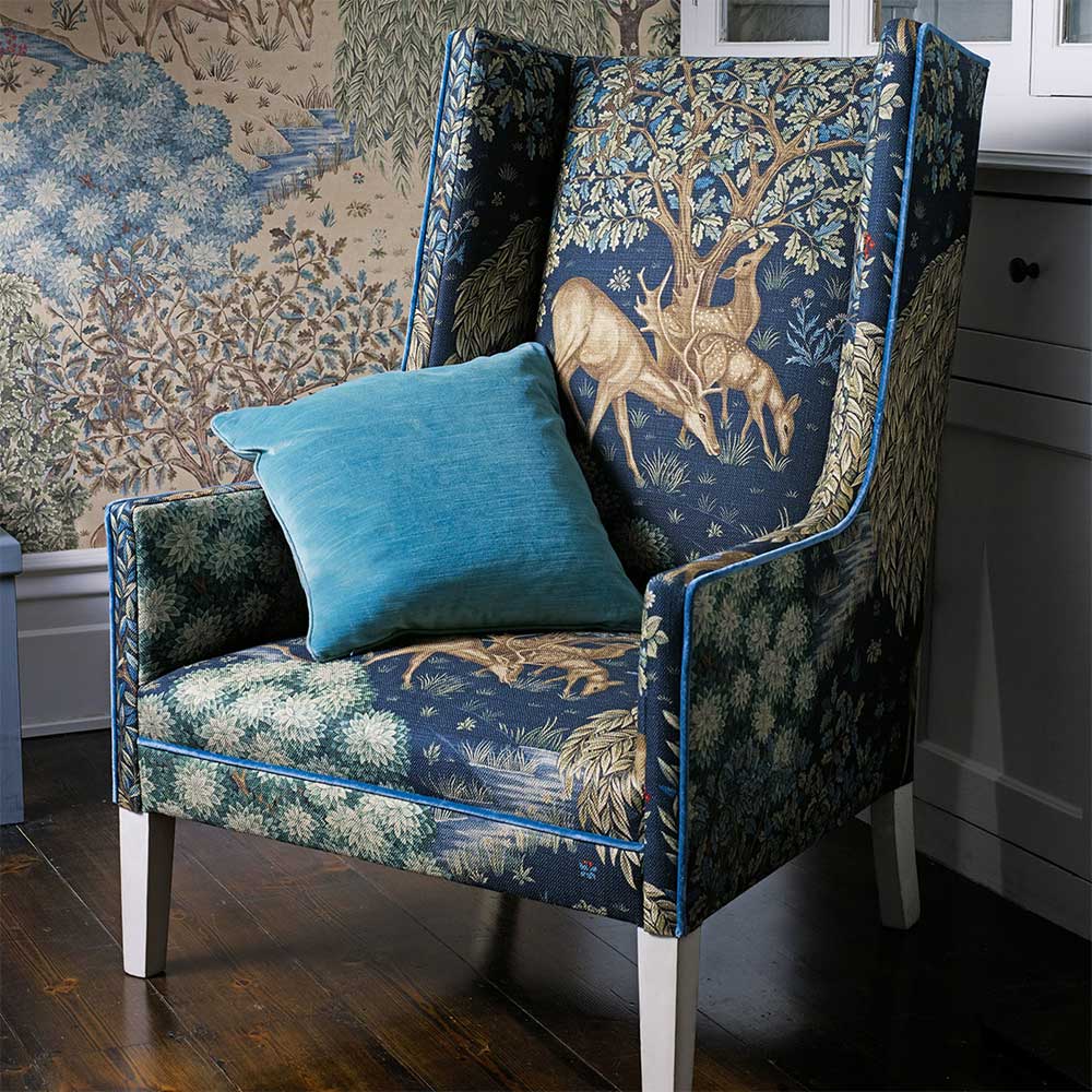 The Brook Tapestry Blue Fabric