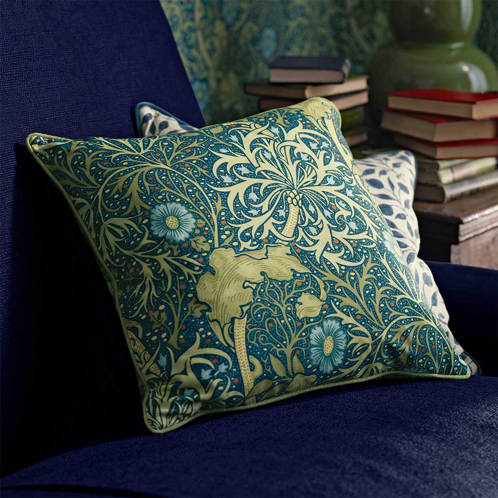 Morris Seaweed Ink & Woad Fabric