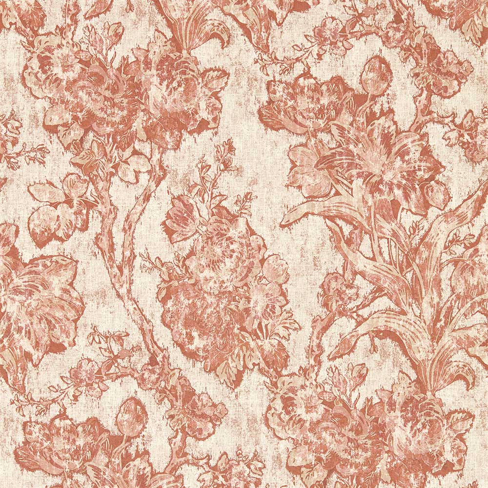 Sanderson Fringed Tulip Toile Wallpaper | Putty | 217324
