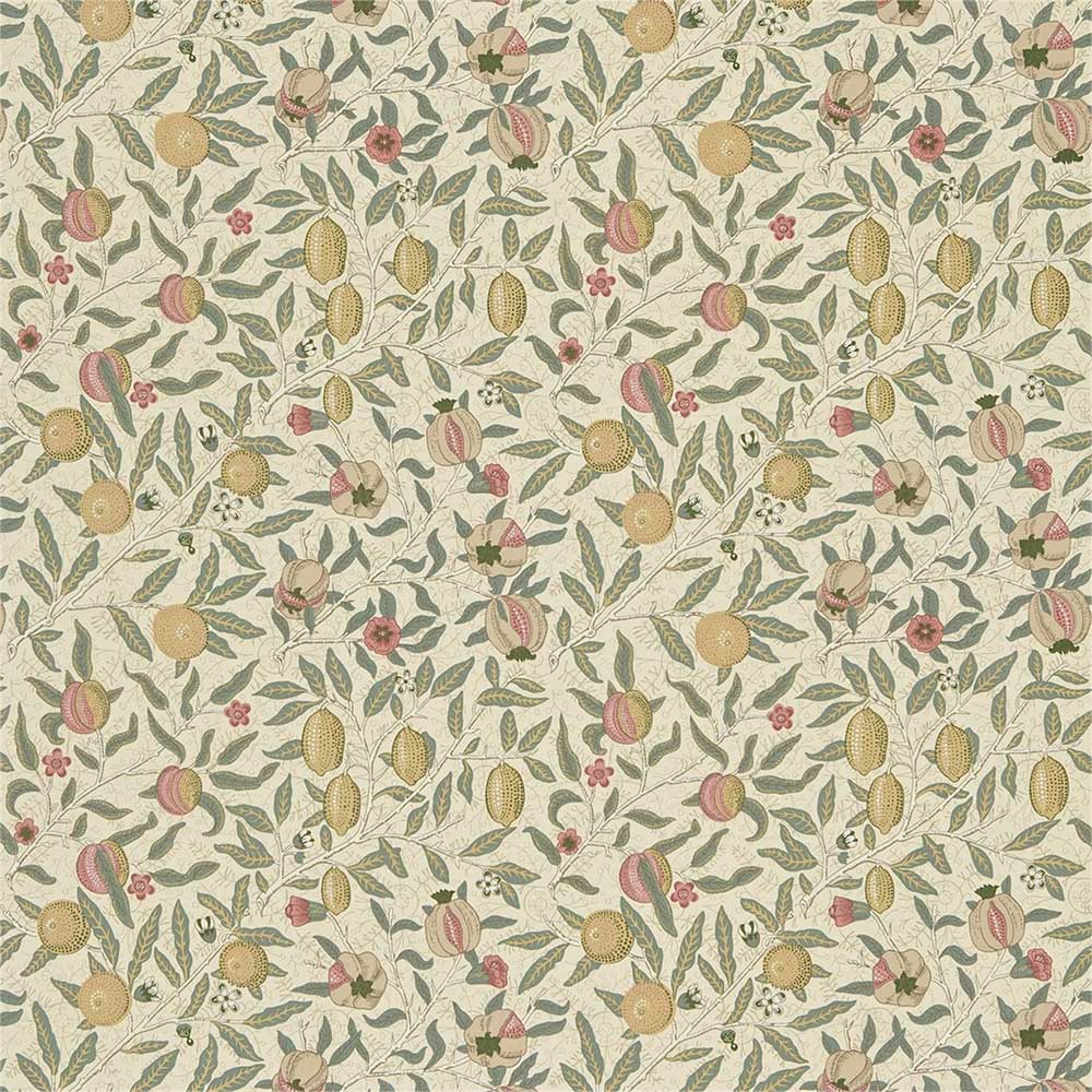 Fruit Ivory & Teal Fabric