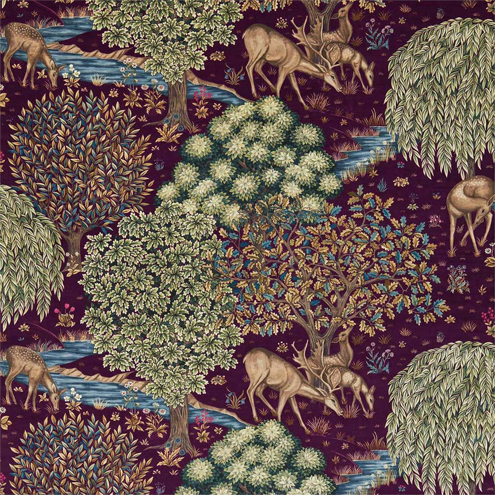 The Brook Tapestry Red Fabric