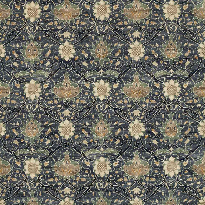 Montreal Velvet Indigo & Slate Fabric