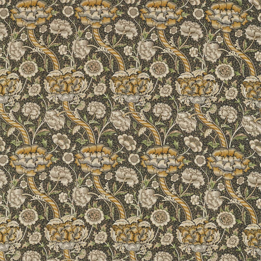 Wandle Charcoal & Mustard Fabric