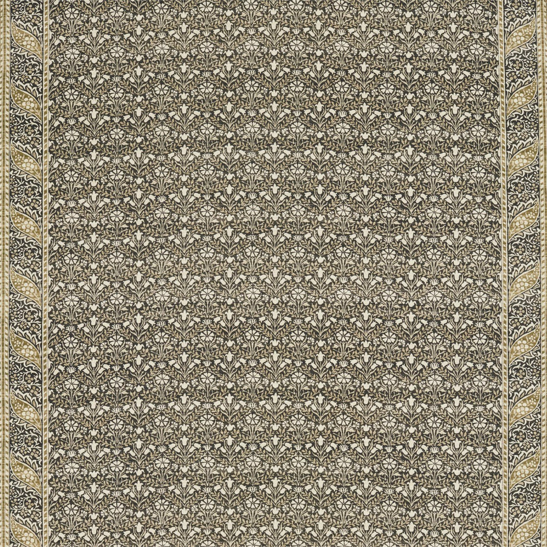 Morris Bellflowers Charcoal & Olive Fabric