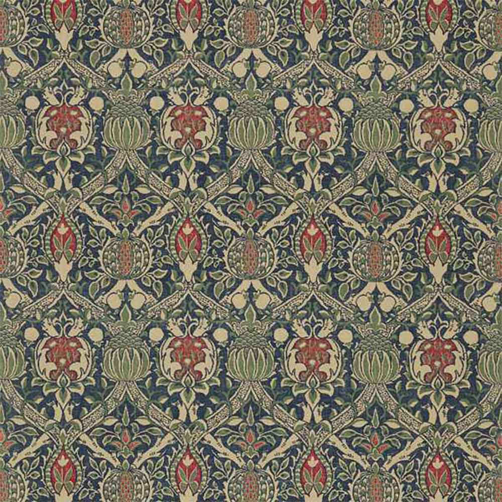 Granada Indigo & Red Fabric