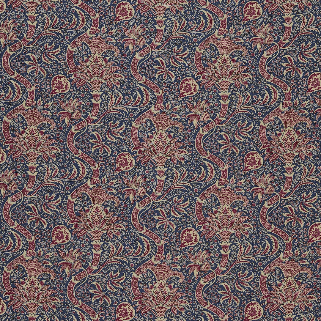 Indian Indigo & Red Fabric