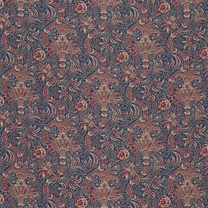 Indian Indigo & Red Fabric