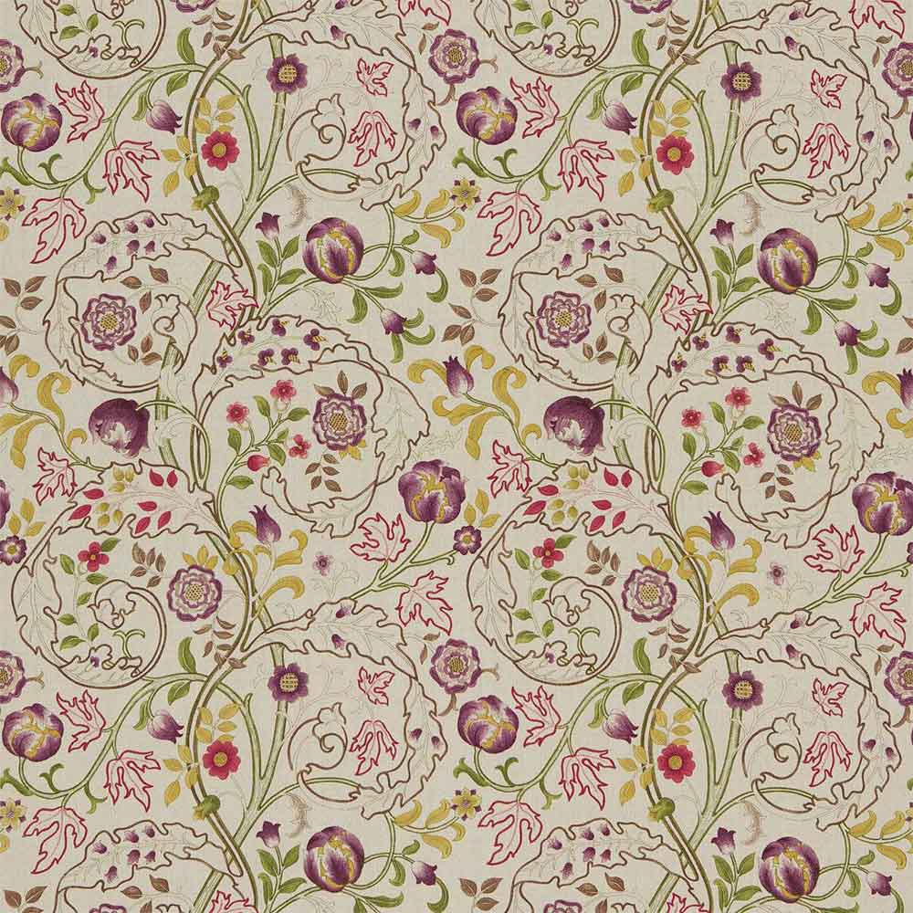 Mary Isobel Wine & Linen Fabric