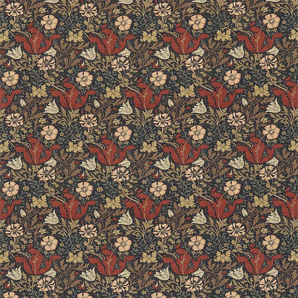 Compton Faded Faded Terracotta & Multi Fabric