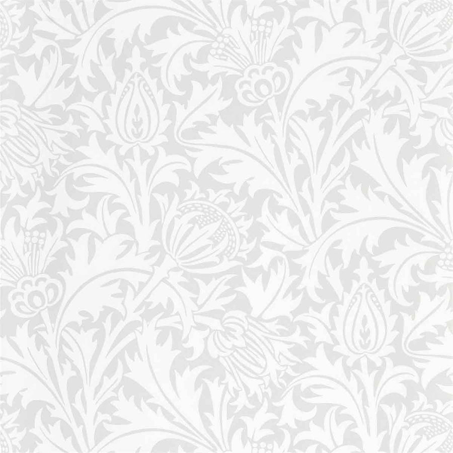 Morris And Co Pure Thistle Wallpaper - Grey Blue - 216550 | Modern 2 Interiors