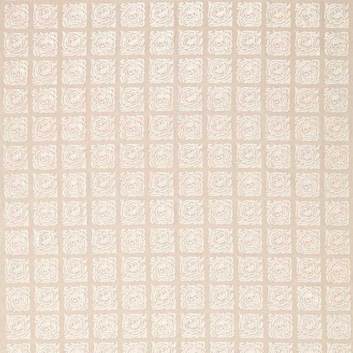 Pure Scroll Embroidery Flax Fabric