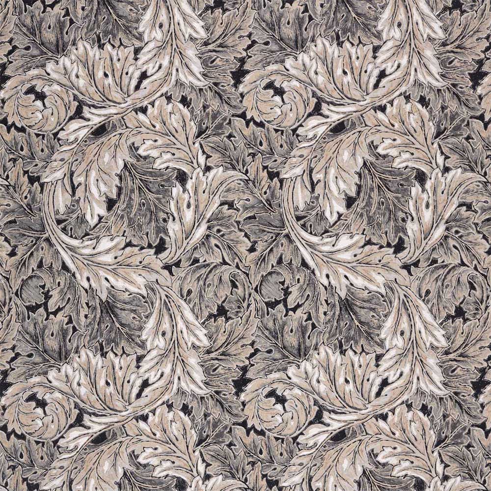 Pure Acanthus Weave Black Ink Fabric