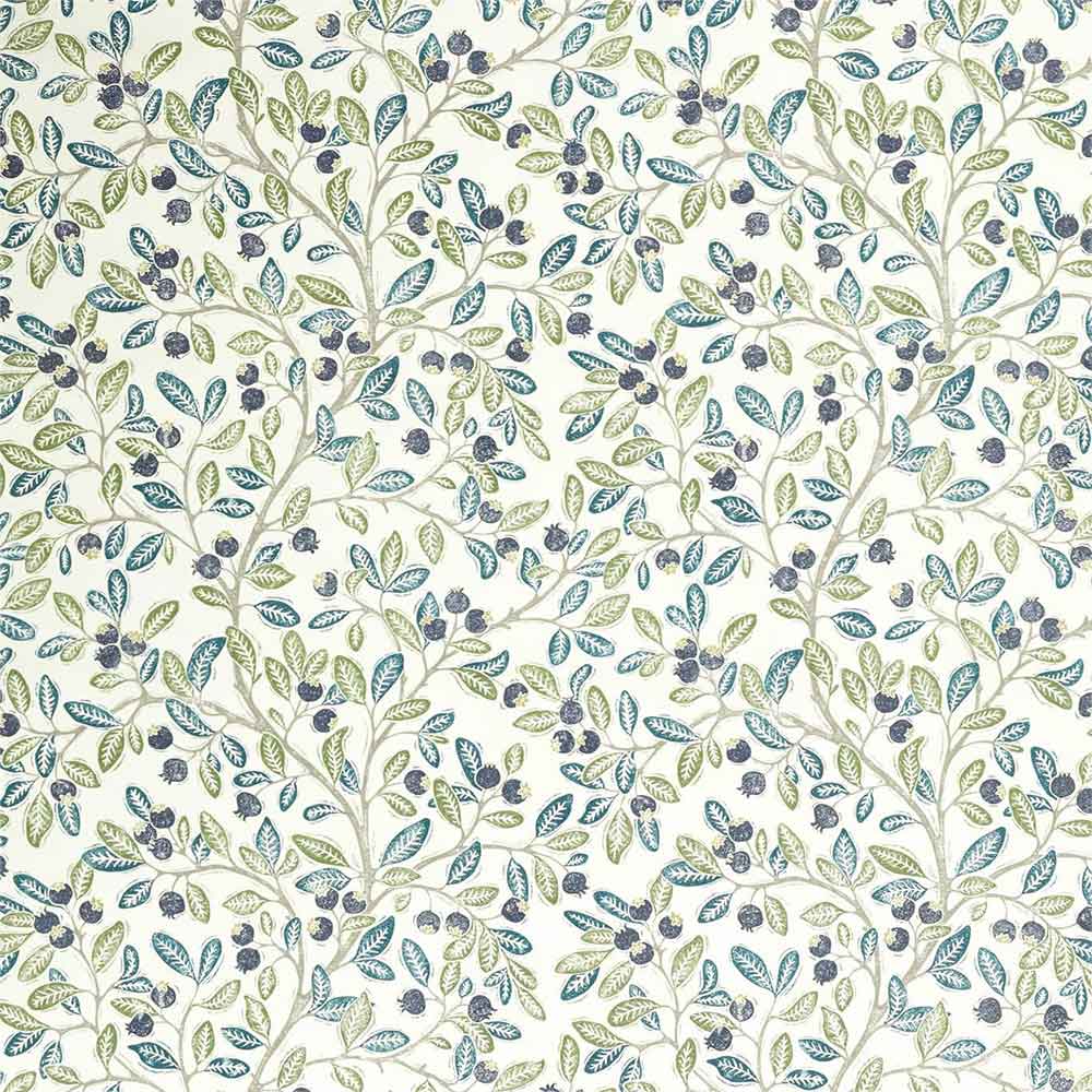 Wild Berries Blueberry & Sage Fabric