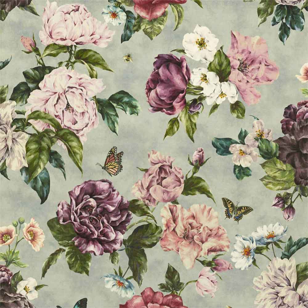 Summer Peony Vineyard & Rose Fabric