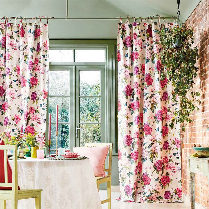 Summer Peony Fuchshia & Rose Fabric