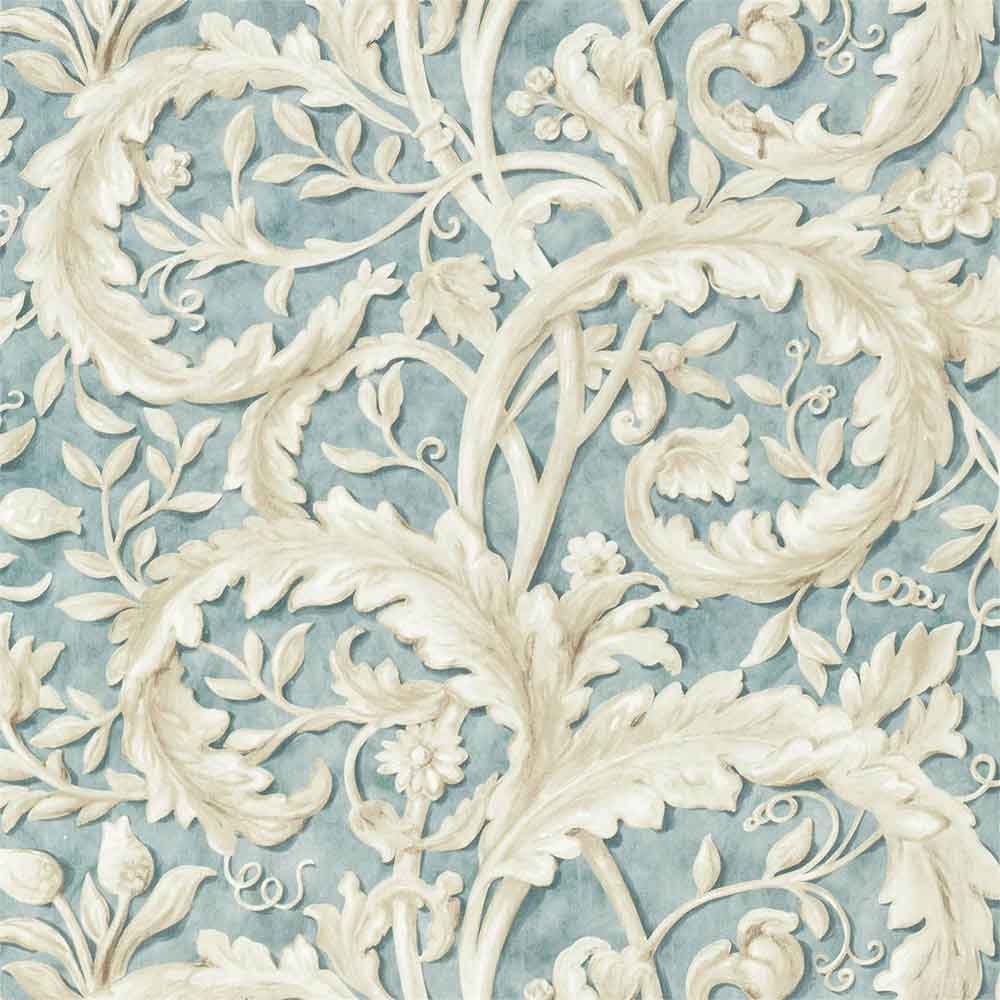 Tilia Lime Soft Teal Fabric