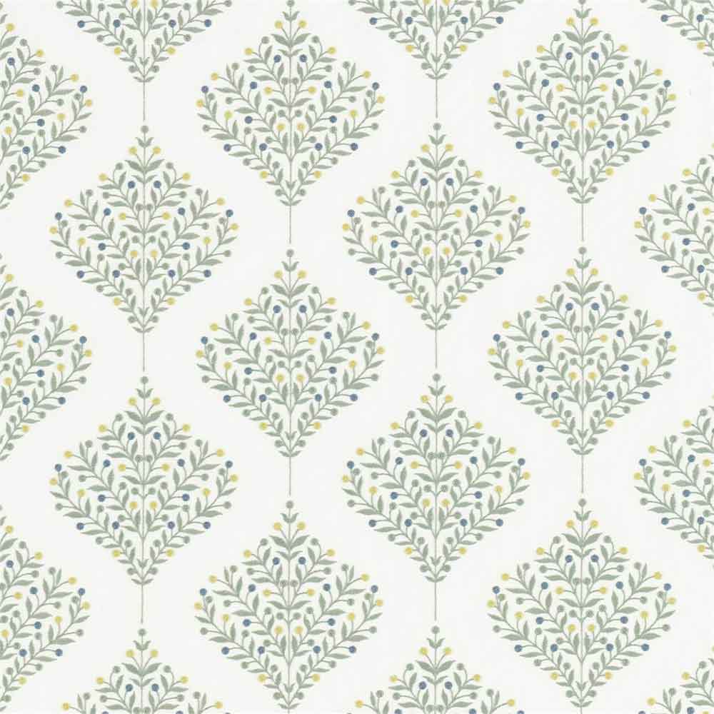 Orchard Tree Gardenia Green Fabric