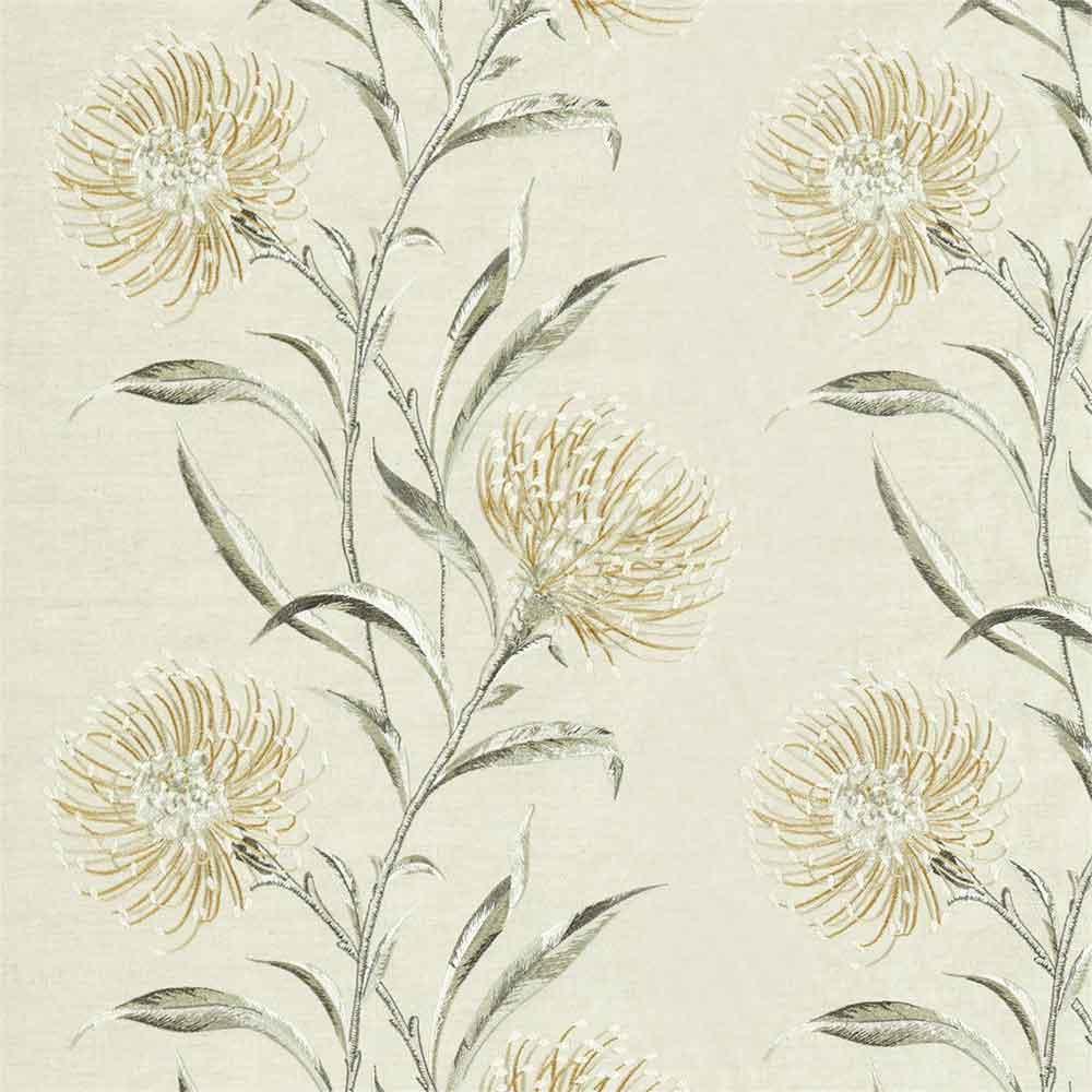 Catherinae Embroidery Hay Fabric