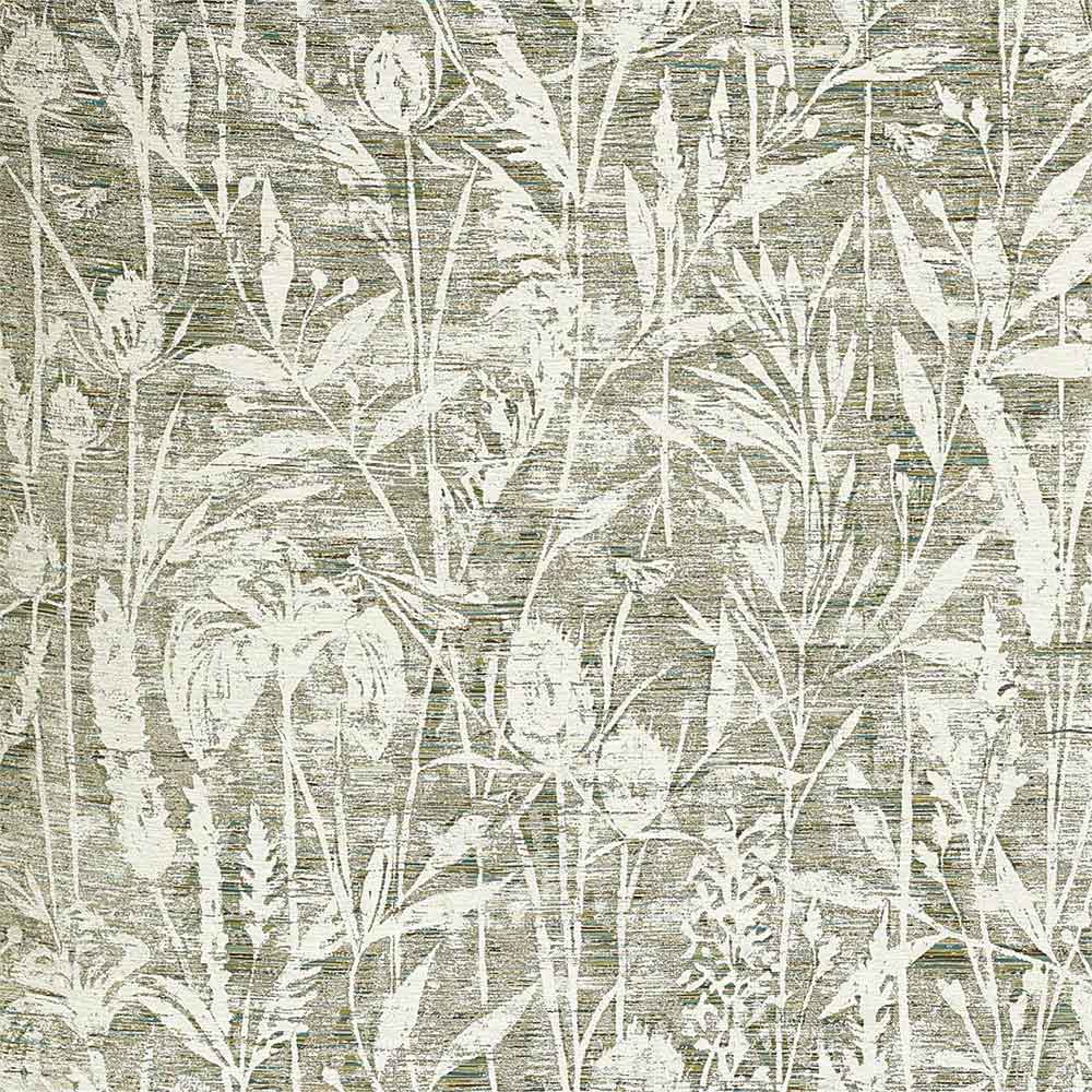 Violet Grasses Moss Fabric