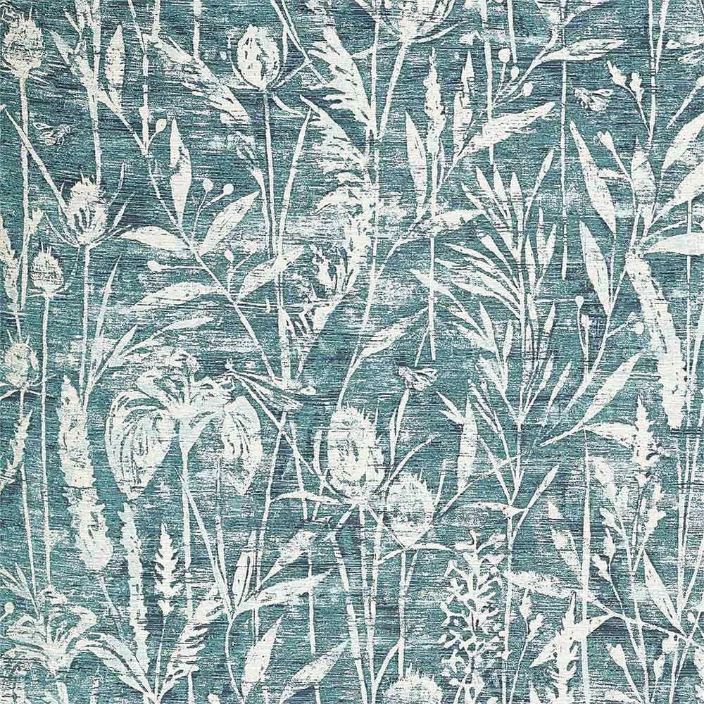 Violet Grasses Cobalt Fabric