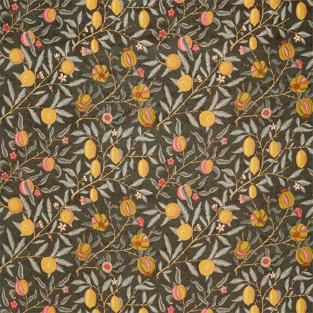 Fruit Velvet Walnut & Bullrush Fabric