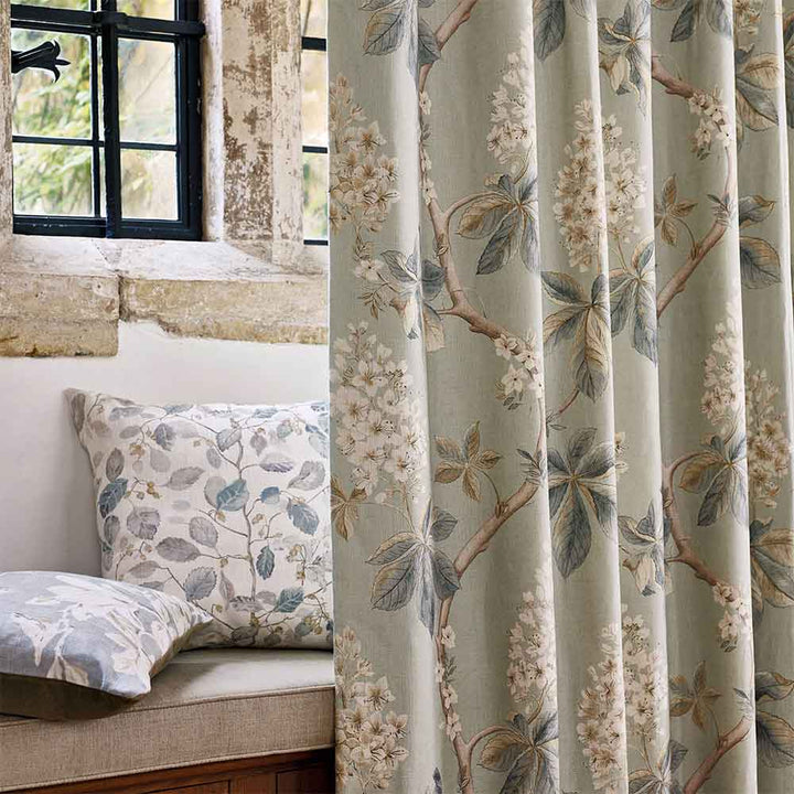 Chestnut Tree Coral & Bayleaf Fabric