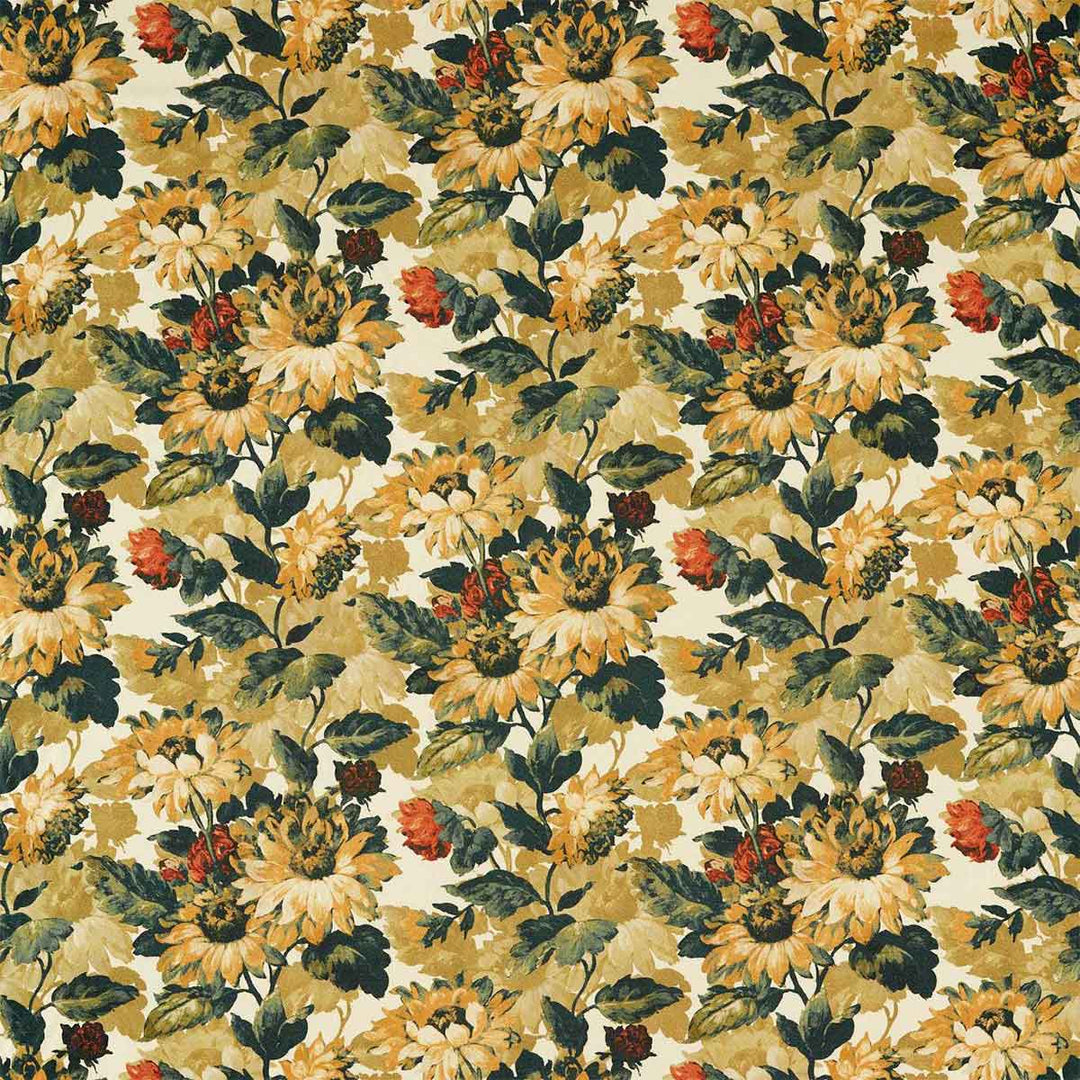 Sunforest Olive & Russet Fabric