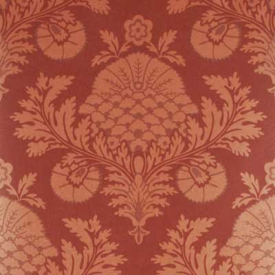 Mulberry Home Palace Damask Wallpaper | Copper & Red | FG052.M29